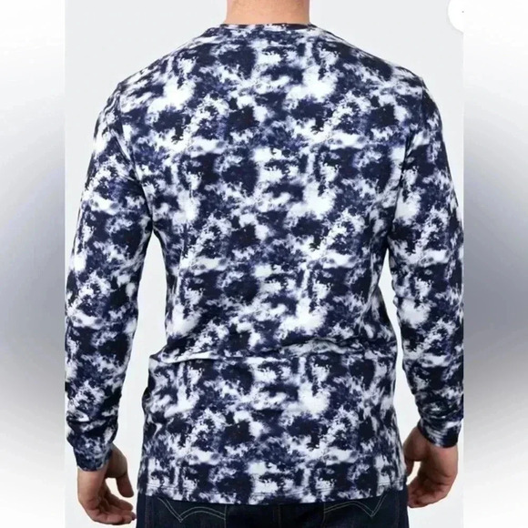 Maceoo Shirt Mens Small blue white NEW Long Sleeve NWT - Picture 2 of 4